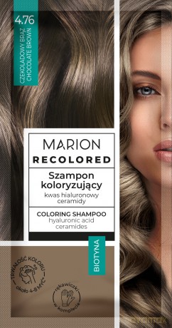 MARION Recolored Szampon koloryzujący nr 4.76 Czekoladowy Brąz (4-8 myć) 35ml