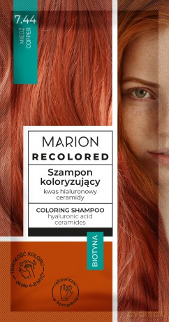 MARION Recolored Szampon koloryzujący nr 7.44 Miedź (4-8 myć) 35ml