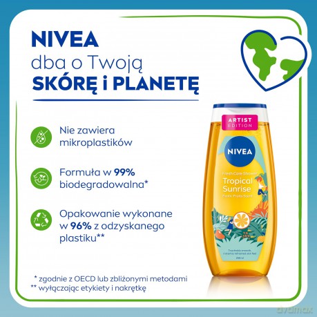 NIVEA SHOWER Żel p/p 250ml PURE ENERGY 98658&