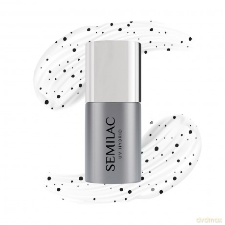 Semilac Top No Wipe Sparkling Black&