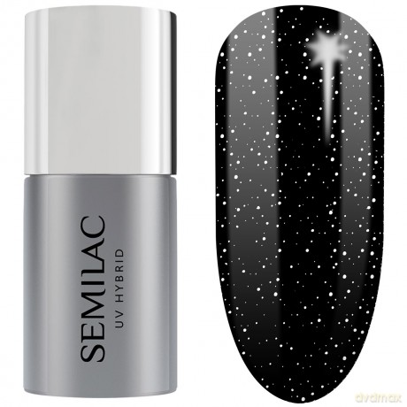 Semilac Top No Wipe Sparkling White&