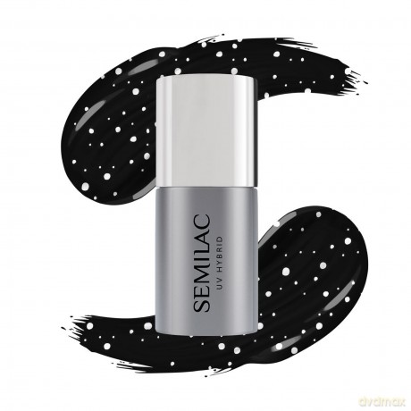 Semilac Top No Wipe Sparkling White&