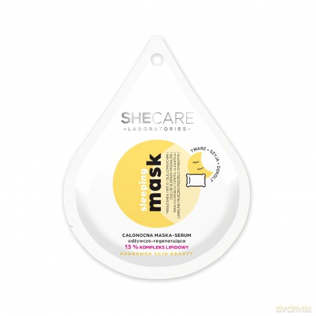SHECARE Sleeping Mask Całonocna maska-serum odżywczo regenerująca na twarz, szyję i dekolt 10 ml