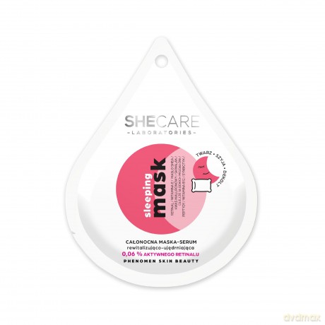 SHECARE Sleeping Mask Całonocna maska-serum rewitalizująco ujędrniająca na twarz, szyję i dekolt 10 ml