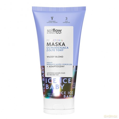 SO!FLOW Fioletowa maska do włosów przeciwdziałająca żółtym odcieniom na włosach blond