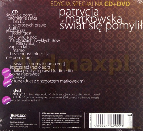 Patrycja Markowska: Świat się pomylił [CD]+[DVD]
