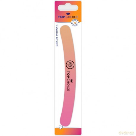 TOP CHOICE Manicure Pilnik do paznokci Rainbow 80/100 - banan (70105) 1szt