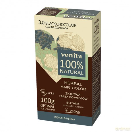 VENITA Herbal Hair Color Ziołowa farba do włosów nr 3.0 czarna czekolada