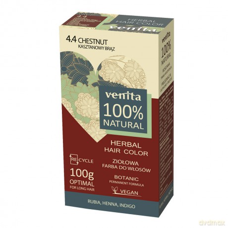 VENITA Herbal Hair Color Ziołowa farba do włosów nr 4.4 kasztanowy brąz
