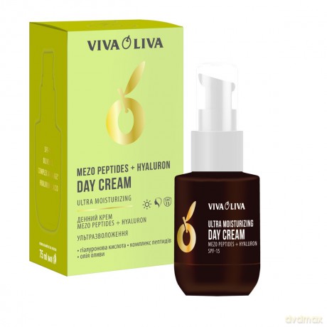 VIVA OLIVA Krem do twarzy Mezo Peptydy+Hialuron Ultra Nawilżanie - na dzień (SPF15) 75ml