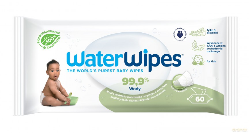 WATER WIPES Bio Chusteczki nawilżane dla niemowląt Soapberry 99.9% wody - biodegradowalne 1op.-60szt