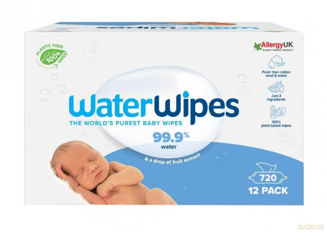 WATER WIPES Bio Chusteczki nawilżane dla noworodków i niemowląt 99.9% wody - biodegradowalne 12op.x60szt