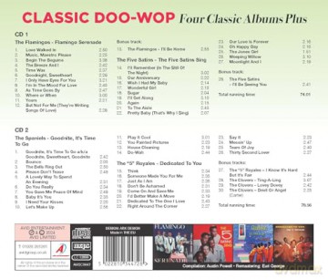 THE FLAMINGOS/THE FIVE SATINS/THE SPANIELS: Classic Doo Wop - Four Classic Albums Plus [2CD]
