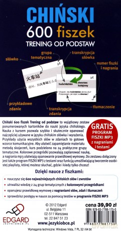 Fiszki Chiński 600 Fiszek Trening Od Podstaw [KSIĄŻKA]