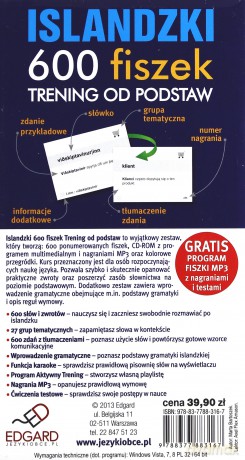 Fiszki Islandzki A1-A2 600 Fiszek Trening Od Podstaw [KSIĄŻKA]