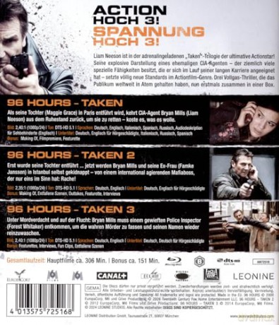 Taken 1-3 (Uprowadzona 1-3) [3xBlu-Ray]