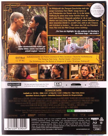 The Hunger Games: The Ballad of Songbirds & Snakes (Igrzyska śmierci: Ballada ptaków i węży) (steelbook) [Blu-Ray 4K]+[Blu-Ray]