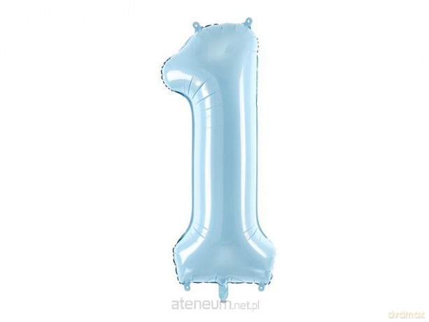 Balon foliowy 1 jasny niebieski 86 cm