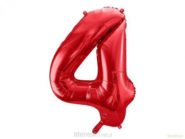 Balon foliowy 4 czerwony 86 cm