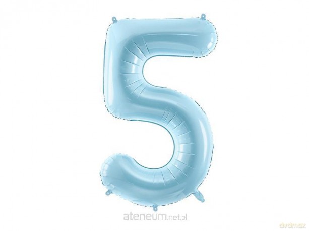 Balon foliowy 5 jasny niebieski 86 cm