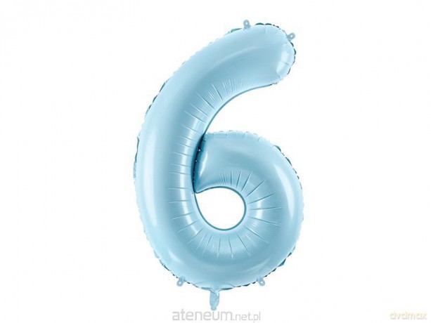 Balon foliowy 6 jasny niebieski 86 cm