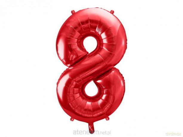 Balon foliowy 8 czerwony 86 cm