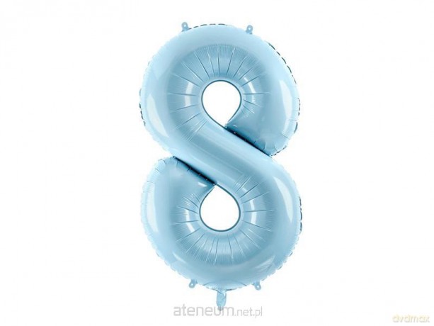 Balon foliowy 8 jasny niebieski 86 cm