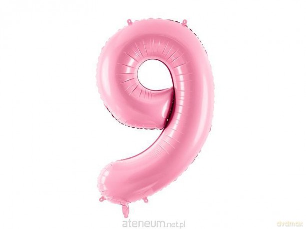 Balon foliowy 9 różowy 86 cm