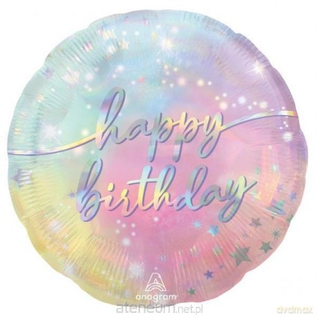 Balon foliowy Urodzinowy standard okrągły 43 cm