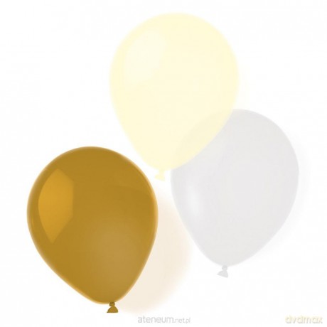 Balony lateksowe gold brush 25,4 cm/10 8szt.