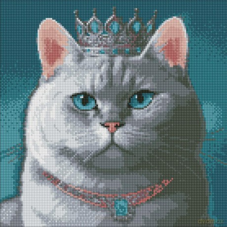 Diamentowa mozaika - Dumny król 40x40 cm