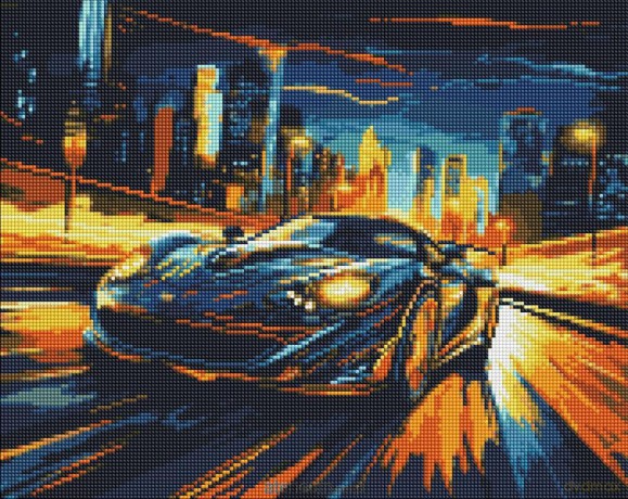Diamentowa mozaika - Nocne miasto 40x50 cm