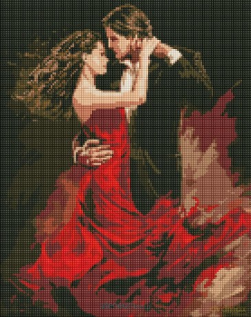 Diamentowa mozaika - Tango miłości 40x50 cm