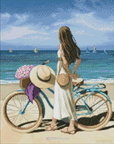 Diamentowa mozaika - Wybrzeże morskie 40x50 cm