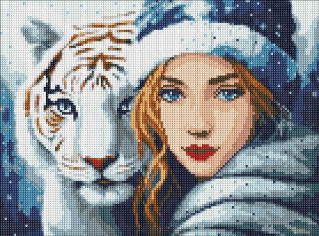Diamentowa mozaika - Zimowe ciepło 30x40 cm