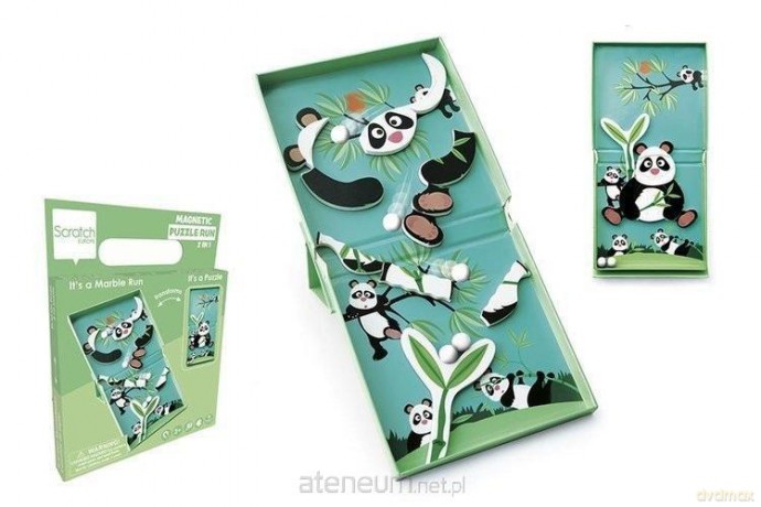 Magnetyczne puzzle Panda i tor kulek gra 2w1 [GRA]