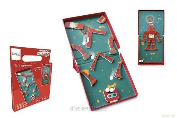 Magnetyczne puzzle Robot i tor kulek gra 2w1 [GRA]