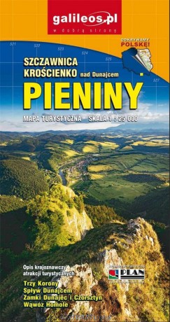 Mapa turystyczna - Pieniny, Szczawnica, Krościenko