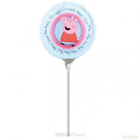 Mini shape. Balon foliowy Świnka Peppa okrągły