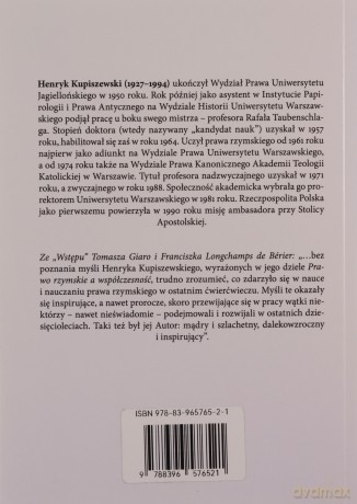 Prawo rzymskie a współczesność - Henryk Kupiszewski [KSIĄŻKA]
