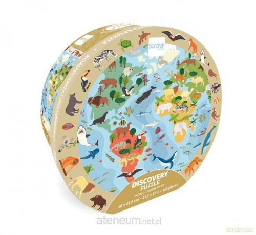 SCRATCH 150 el. obserwacyjne Mapa świata [PUZZLE]