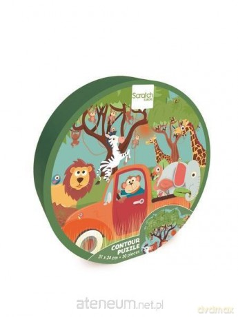 SCRATCH 30 el. konturowe Safari [PUZZLE]