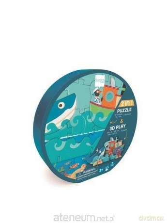 SCRATCH Puzzle 2w1 2D i 3D scenografia Ocean [PUZZLE]