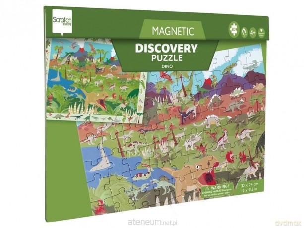 SCRATCH Puzzle magnetyczne i gra 2w1 Dinozaury [PUZZLE]