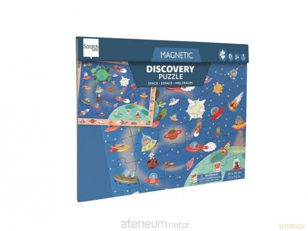 SCRATCH Puzzle magnetyczne i gra 2w1 Kosmos [PUZZLE]