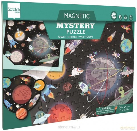 SCRATCH Puzzle magnetyczne i gra 2w1 Kosmos [PUZZLE]