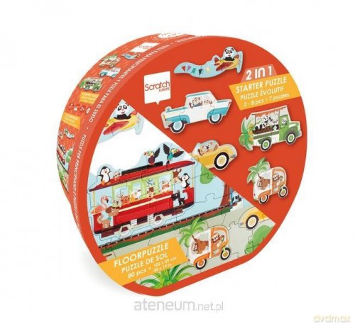 SCRATCH Puzzle podłogowe i pierwsze puzzle 2w1 Miasto [PUZZLE]