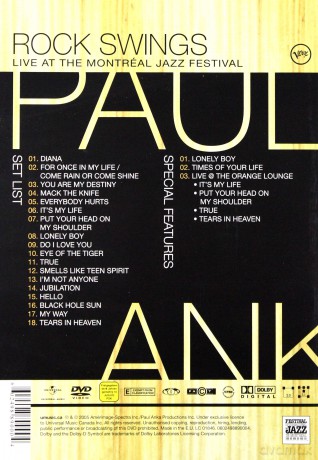 Paul Anka: Rock Swings Live [DVD]