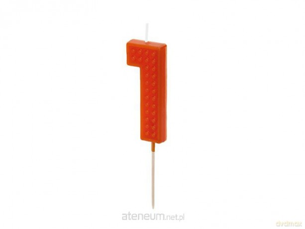 Świeczka urodzinowa 1 czerwona 6 cm