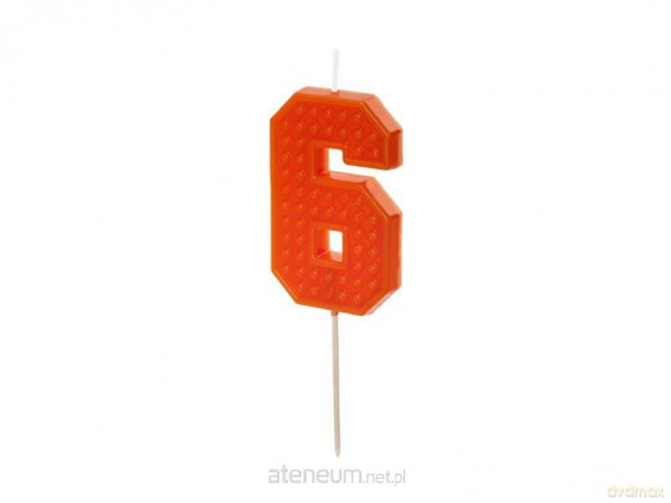 Świeczka urodzinowa 6 czerwona 6 cm